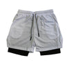 Men's Double Layer Fitness Shorts - PMMNAPOLES