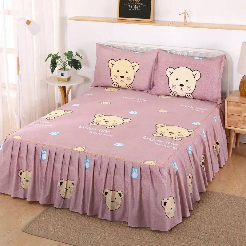 Bed Sheet Set Flower Bedspread Size (1.5M/1.8M/2M) - PMMNAPOLES