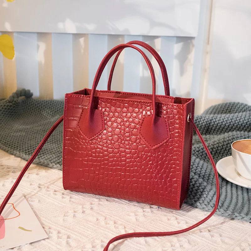 Soft PU Leather Bag Women's Crocodile - PMMNAPOLES