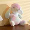 Beautiful colorful rainbow long eared rabbit plush toys - PMMNAPOLES