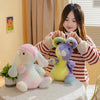 Beautiful colorful rainbow long eared rabbit plush toys - PMMNAPOLES