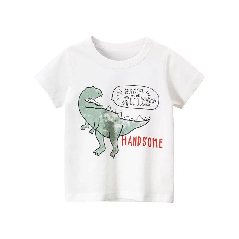 Kids Cartoon Dinosaur Print T-shirts for Boys - PMMNAPOLES