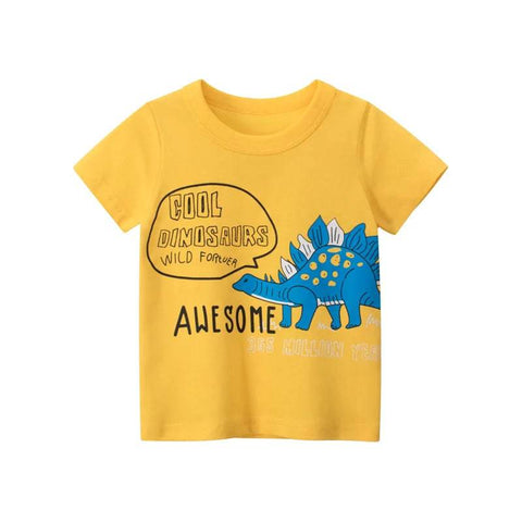 Kids Cartoon Dinosaur Print T-shirts for Boys - PMMNAPOLES