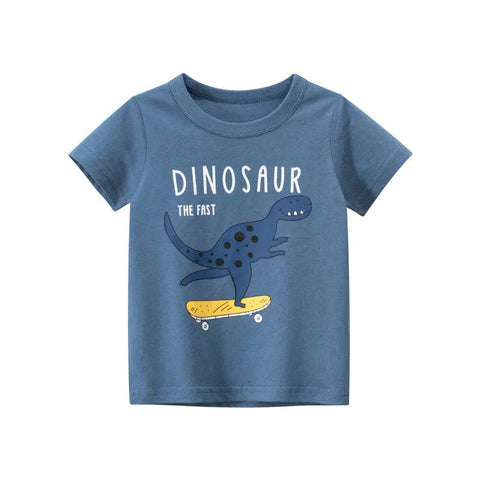 Kids Cartoon Dinosaur Print T-shirts for Boys - PMMNAPOLES