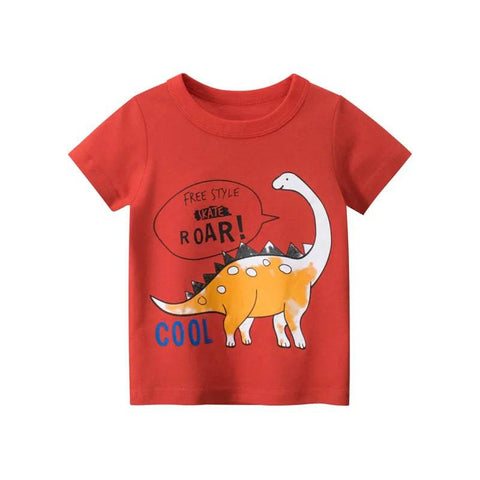 Kids Cartoon Dinosaur Print T-shirts for Boys - PMMNAPOLES