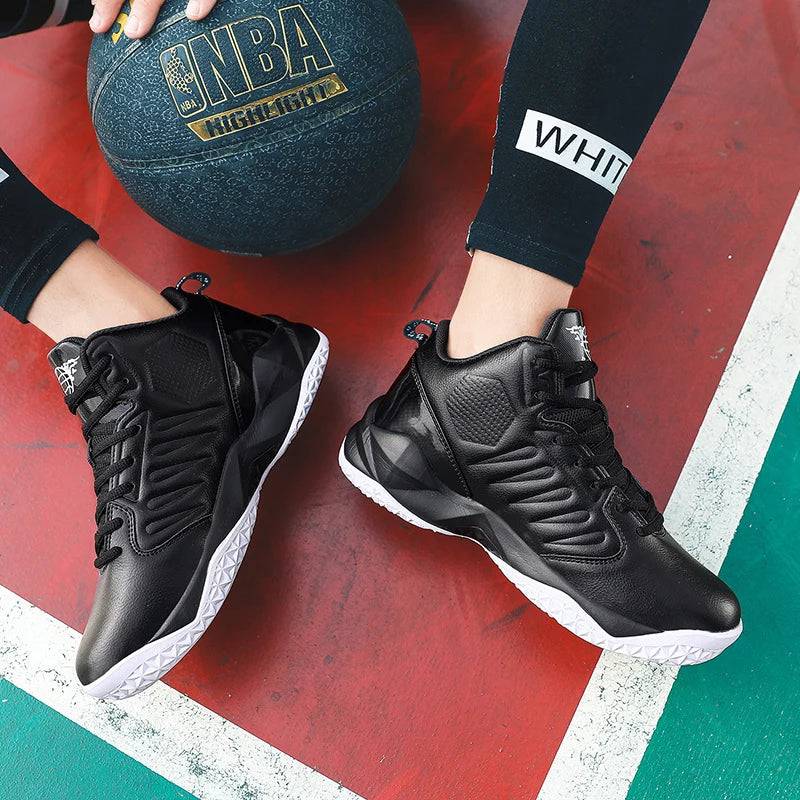 Brand Leather Men Sneakers Basketball Non-Slip Lightweight - PMMNAPOLES