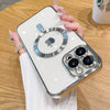 Magnetic Plating Case With Camera Lens Protector Glass For Wireless Charger Cover - PMMNAPOLES