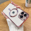 Magnetic Plating Case With Camera Lens Protector Glass For Wireless Charger Cover - PMMNAPOLES