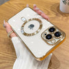 Magnetic Plating Case With Camera Lens Protector Glass For Wireless Charger Cover - PMMNAPOLES