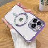 Magnetic Plating Case With Camera Lens Protector Glass For Wireless Charger Cover - PMMNAPOLES