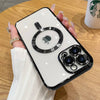 Magnetic Plating Case With Camera Lens Protector Glass For Wireless Charger Cover - PMMNAPOLES