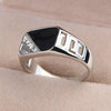 Men Rhinestone Jewelry Titanium Stainless Ring Classic - PMMNAPOLES