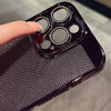 Glossy Plating Cool Feel Hard Back Cover Lens Protection Film Grid Phone Shell Case - PMMNAPOLES