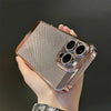 Glossy Plating Cool Feel Hard Back Cover Lens Protection Film Grid Phone Shell Case - PMMNAPOLES