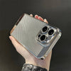 Glossy Plating Cool Feel Hard Back Cover Lens Protection Film Grid Phone Shell Case - PMMNAPOLES