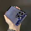 Glossy Plating Cool Feel Hard Back Cover Lens Protection Film Grid Phone Shell Case - PMMNAPOLES