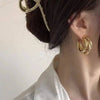 Vintage Stainless Steel Round Hoop Earrings for Women - PMMNAPOLES