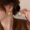 Vintage Stainless Steel Round Hoop Earrings for Women - PMMNAPOLES