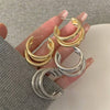 Vintage Stainless Steel Round Hoop Earrings for Women - PMMNAPOLES