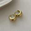 Vintage Stainless Steel Round Hoop Earrings for Women - PMMNAPOLES