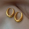 Vintage Stainless Steel Round Hoop Earrings for Women - PMMNAPOLES