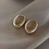 Vintage Stainless Steel Round Hoop Earrings for Women - PMMNAPOLES