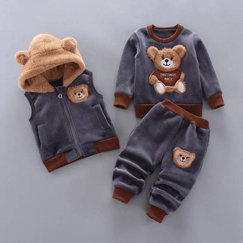 Baby Clothes Set Tricken Fleece Hooded Outerwear - PMMNAPOLES