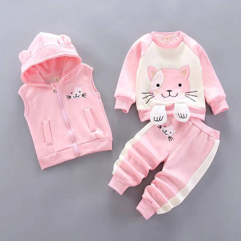 Baby Clothes Set Tricken Fleece Hooded Outerwear - PMMNAPOLES