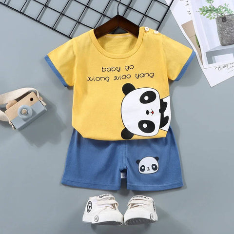 Summer Cotton T-shirt and Shorts Sets for Toddler Boys and Girls - PMMNAPOLES