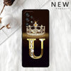 Letter Monogram Gold Marble Case Phone Cover - PMMNAPOLES