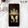 Letter Monogram Gold Marble Case Phone Cover - PMMNAPOLES