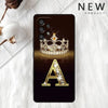 Letter Monogram Gold Marble Case Phone Cover - PMMNAPOLES