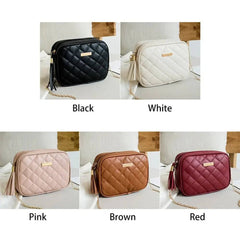 Fashion Female Rhombus Embroidery Shoulder Bag Solid Color - PMMNAPOLES