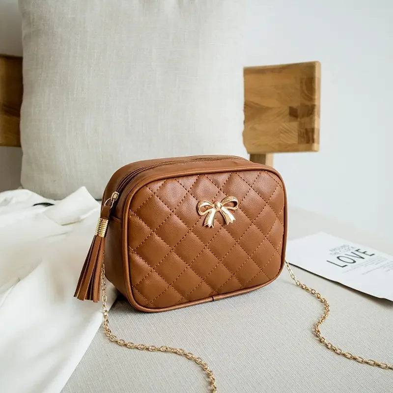 Fashion Female Rhombus Embroidery Shoulder Bag Solid Color - PMMNAPOLES