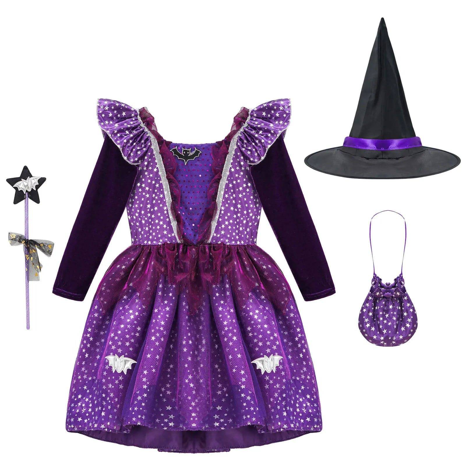 Beautiful witch costume for girls - PMMNAPOLES