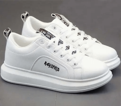 White Solid Sneakers For Men - PMMNAPOLES