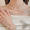 Pink Chalcedony and Pearl Bracelet: Light-Responsive Stone - PMMNAPOLES