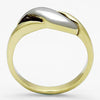 Stainless steel ring with ion plating and gold - PMMNAPOLES