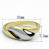 Stainless steel ring with ion plating and gold - PMMNAPOLES