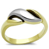 Stainless steel ring with ion plating and gold - PMMNAPOLES