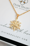 24 Karats CZ Sun Pendant Necklace - PMMNAPOLES